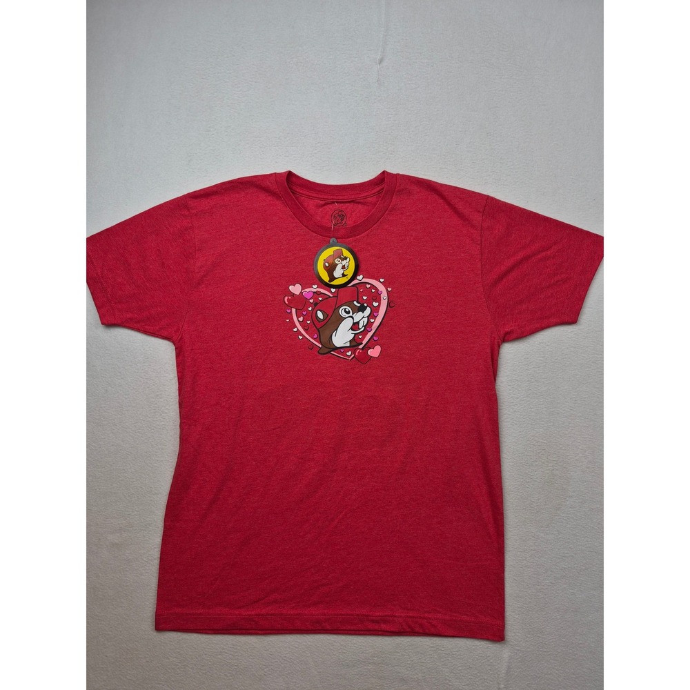 Buc-ee's Mens Valentine's Day Graphic T-Shirt Red 2026 Sucker for Buc-ee's Small